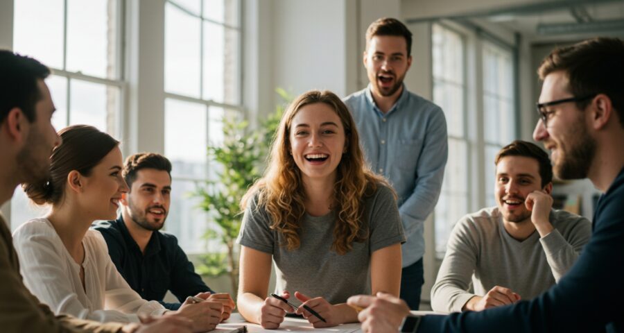 a photo of people talking about a projec exploring the power of the emotional scale a call for collaboration